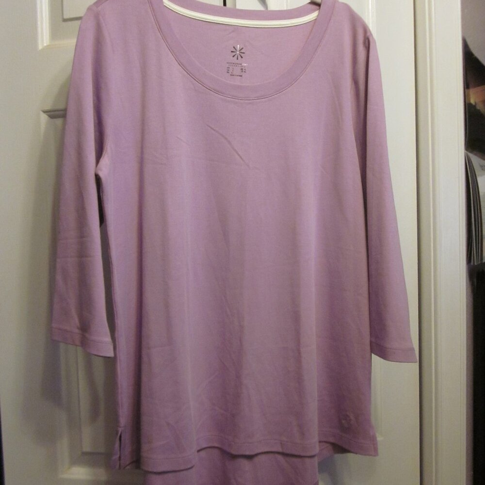 Isaac Mizrahi Lavender Tunic Top Sz L